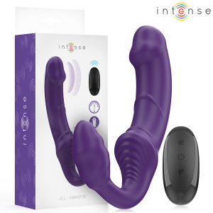 JILL VIBRADOR DOBLE 20 CM VIOLETA CONTROL REMOTO